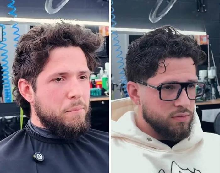 This Barber Shared Before-And-After Photos Of Clients That Prove A Haircut Can Change Everything (26 Pics)