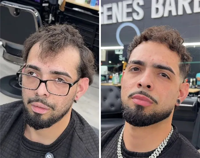 This Barber Shared Before-And-After Photos Of Clients That Prove A Haircut Can Change Everything (26 Pics)