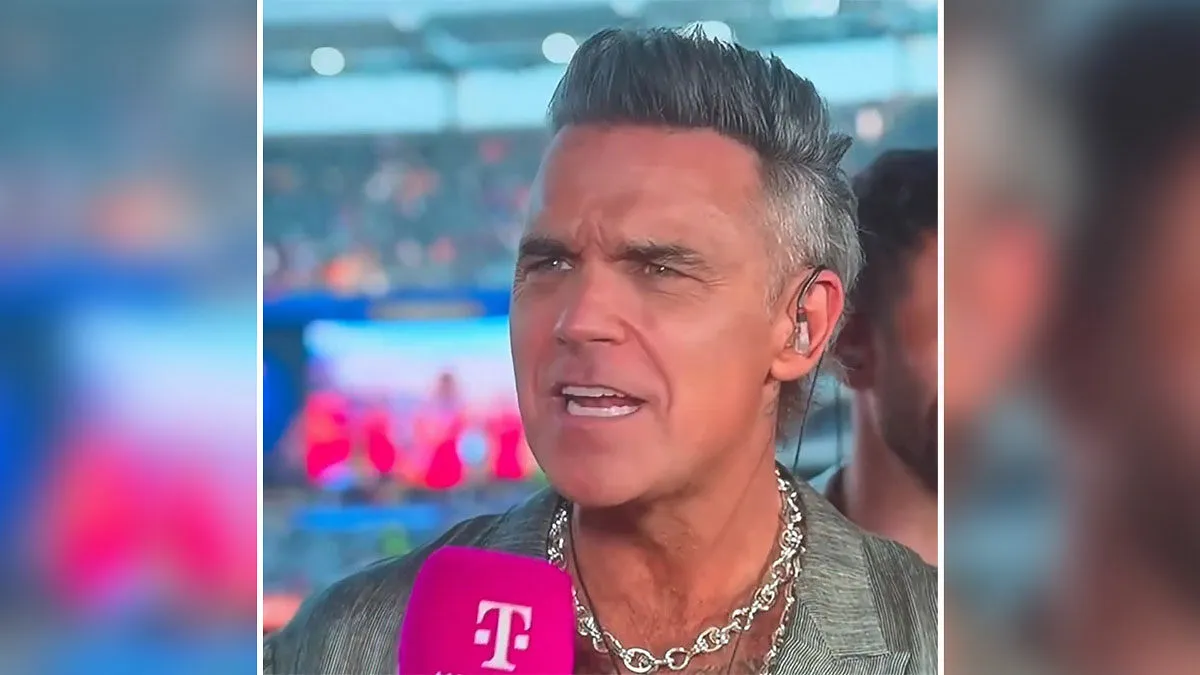 Robbie Williams Breaks Silence After White Substance Fell On Mic In World Cup Moment That Had Fans Concerned