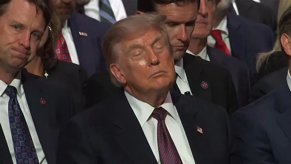 Trump's Most Chaotic Moments From Lindsey Graham's Funeral As He Appears To Fall Asleep After Mocking Senator