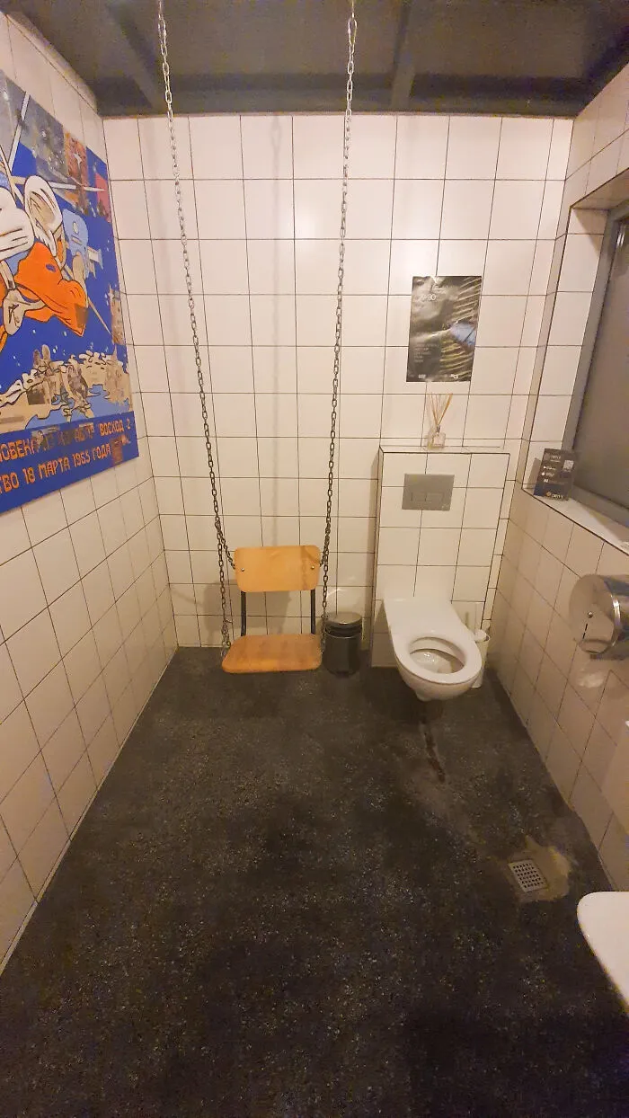 There Is A Swing In This Bar Bathroom