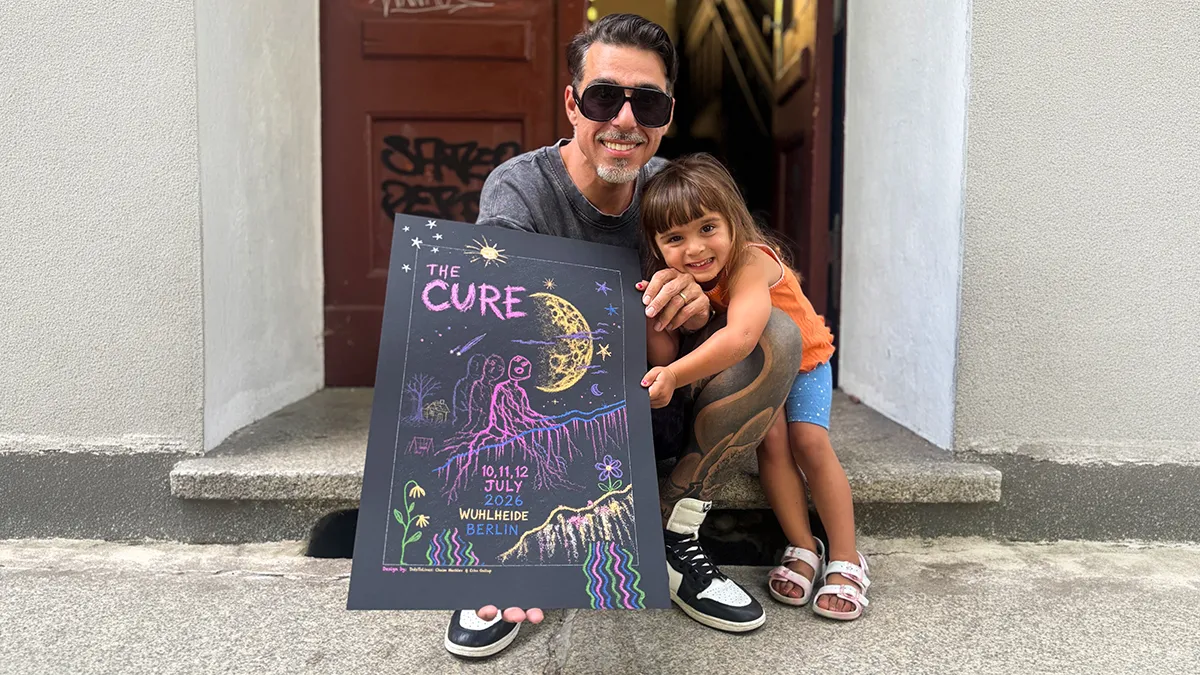 DotsToLines Turned His Three-Year-Old's Chalk Drawing Into The Cure's Berlin Poster And A Fundraiser For Charity