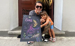 DotsToLines Turned His Three-Year-Old's Chalk Drawing Into The Cure's Berlin Poster And A Fundraiser For Charity