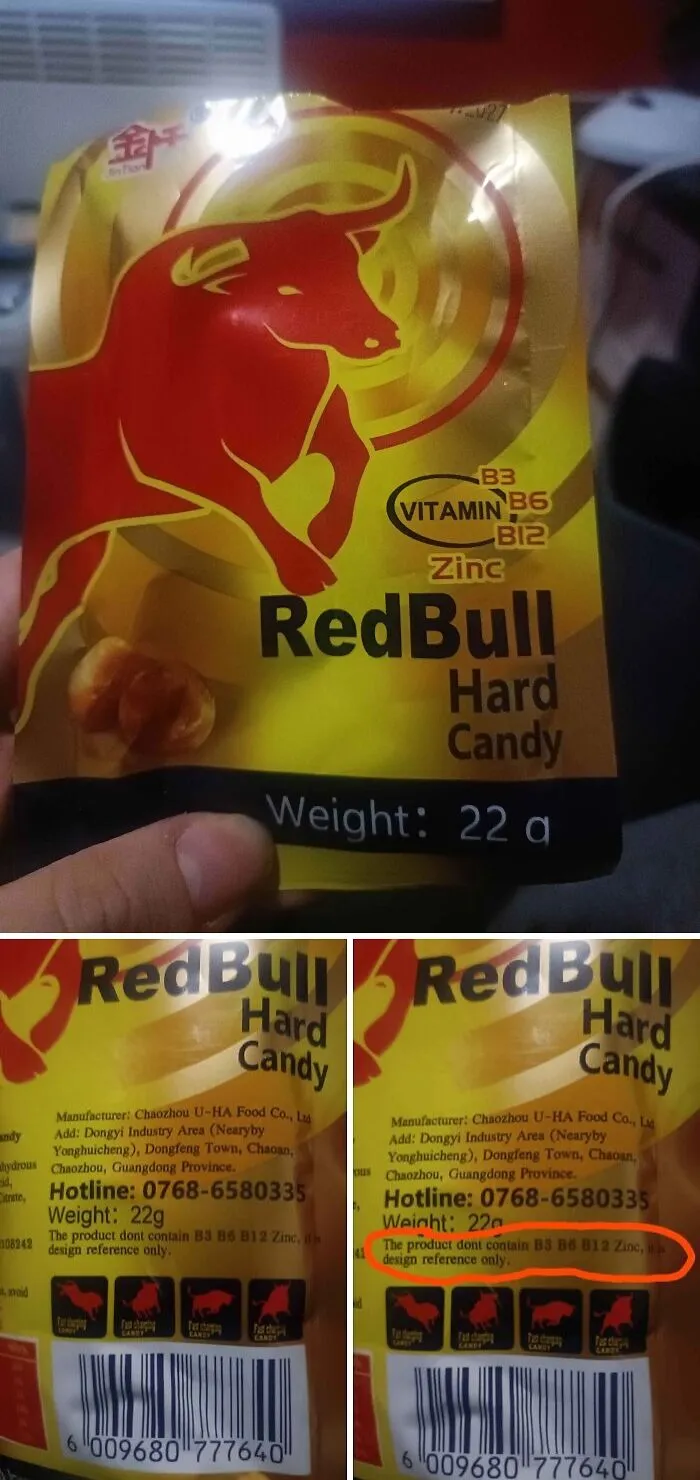 Contains Vitamins B3, B6, B12, And Zinc, Except It Doesn't Contain Those