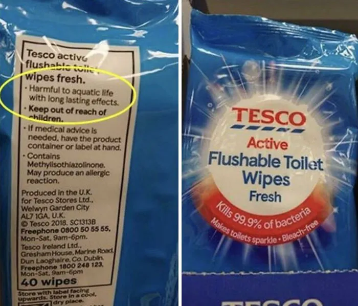 Labelling Wipes That Are Toxic For Aquatic Life And Non-Degradable As ‘Flushable’