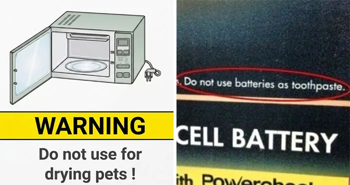 71 Warning Labels That Make You Wonder How Humanity Has Survived This Long