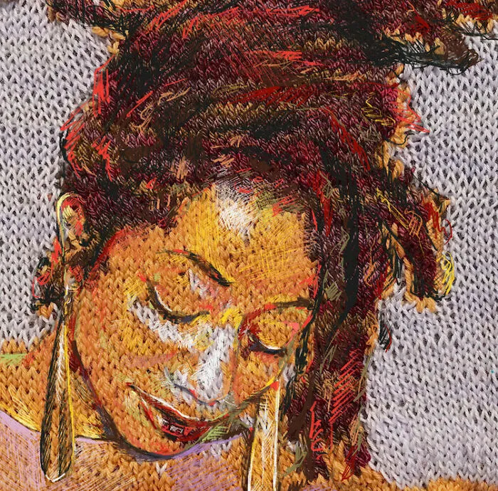 Artist Combines Vintage Knitting Machines And Digital Art To Create Stunning Portraits (33 Pics)