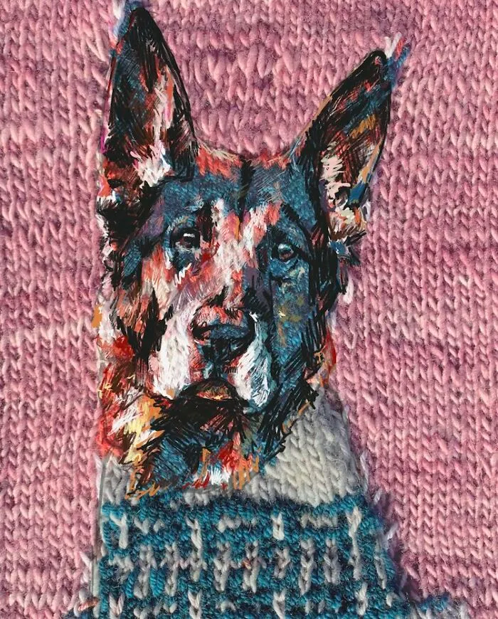 Artist Combines Vintage Knitting Machines And Digital Art To Create Stunning Portraits (33 Pics)