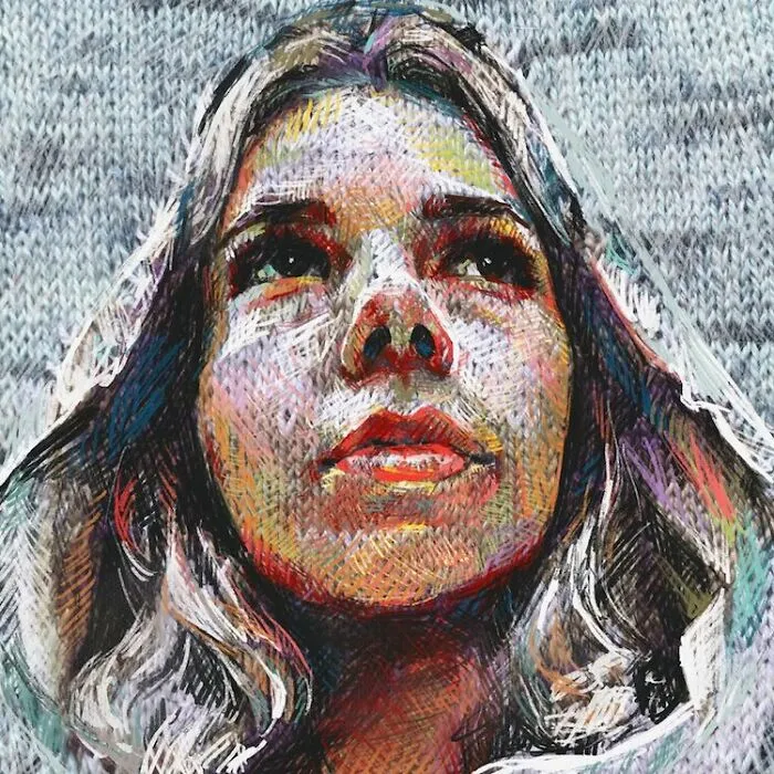Artist Combines Vintage Knitting Machines And Digital Art To Create Stunning Portraits (33 Pics)