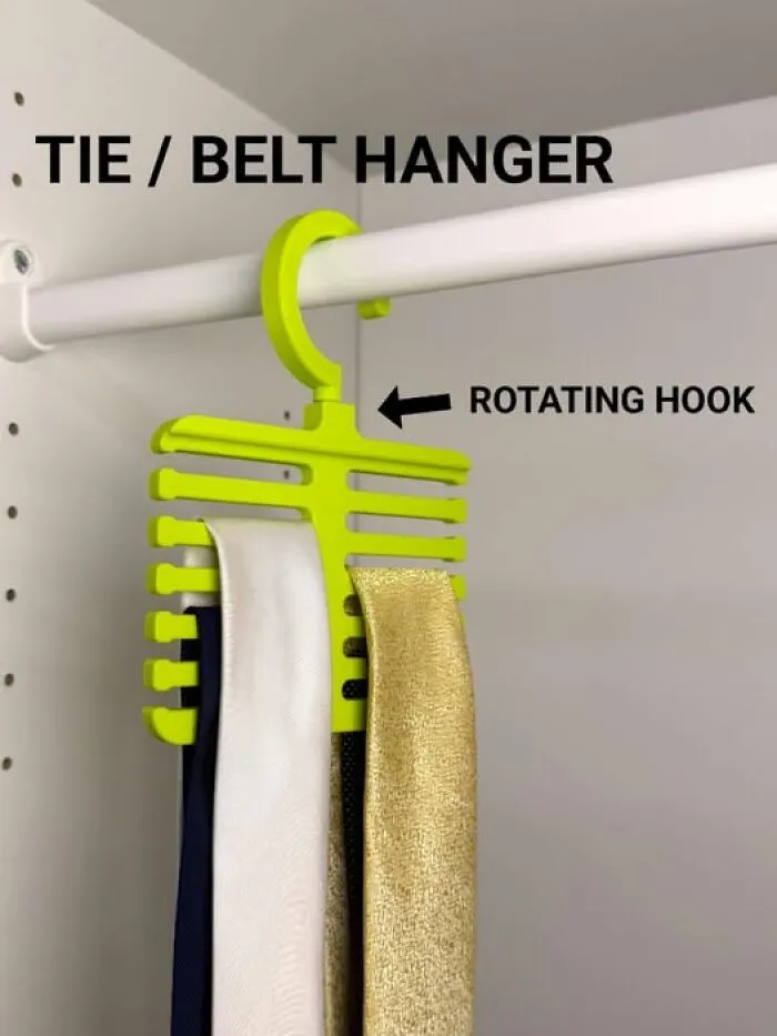 A Practical Hanger For Organizing Ties And Belts While Saving Closet Space