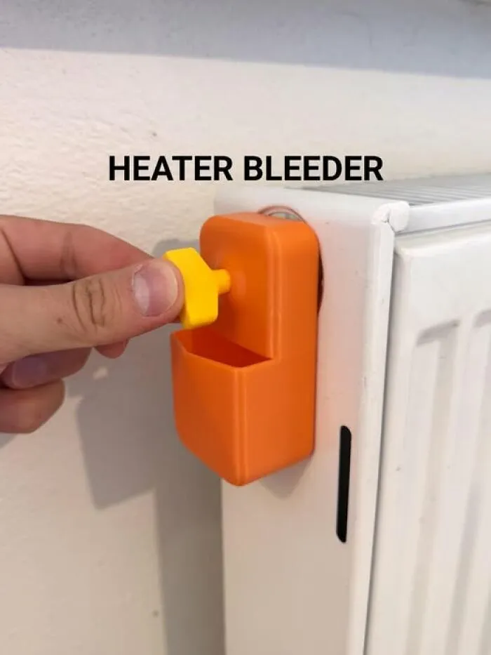 A Simple Radiator Bleeding Tool That Catches Water Released From The Bleed Valve, Helping Keep Floors And Walls Dry