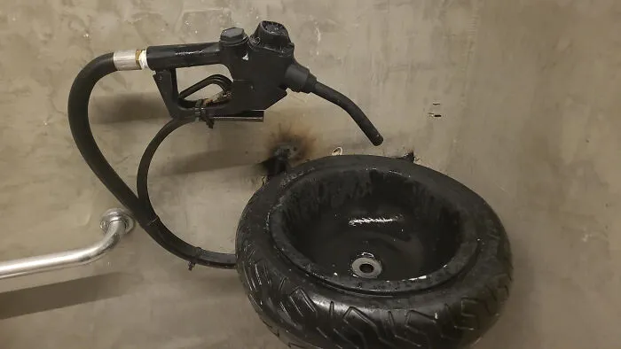 The Sink Of A Gas Station's Bathroom I Went Yesterday