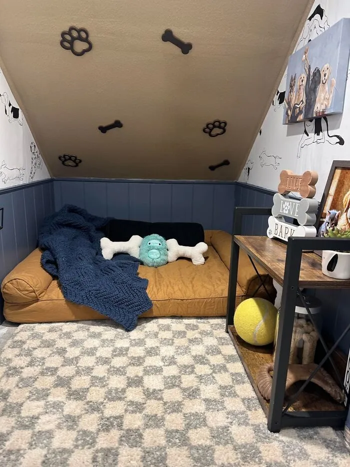 I Made My Dog His Own Room Under The Stairs 😬