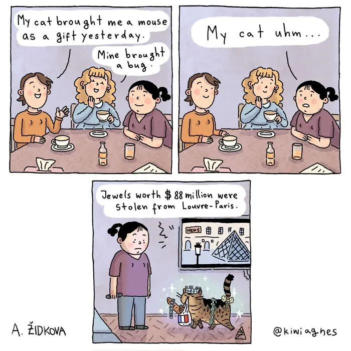 30 New Funny And Wholesome Comics By This Artist With Unexpected But Cute Twists