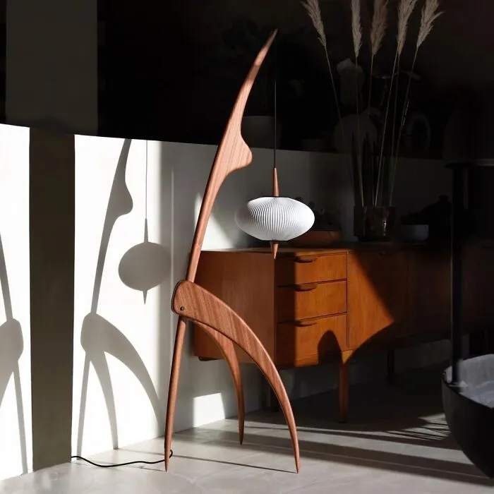 "Praying Mantis" Floor Lamp, Designed In 1950 By François Rispal, Paris, France