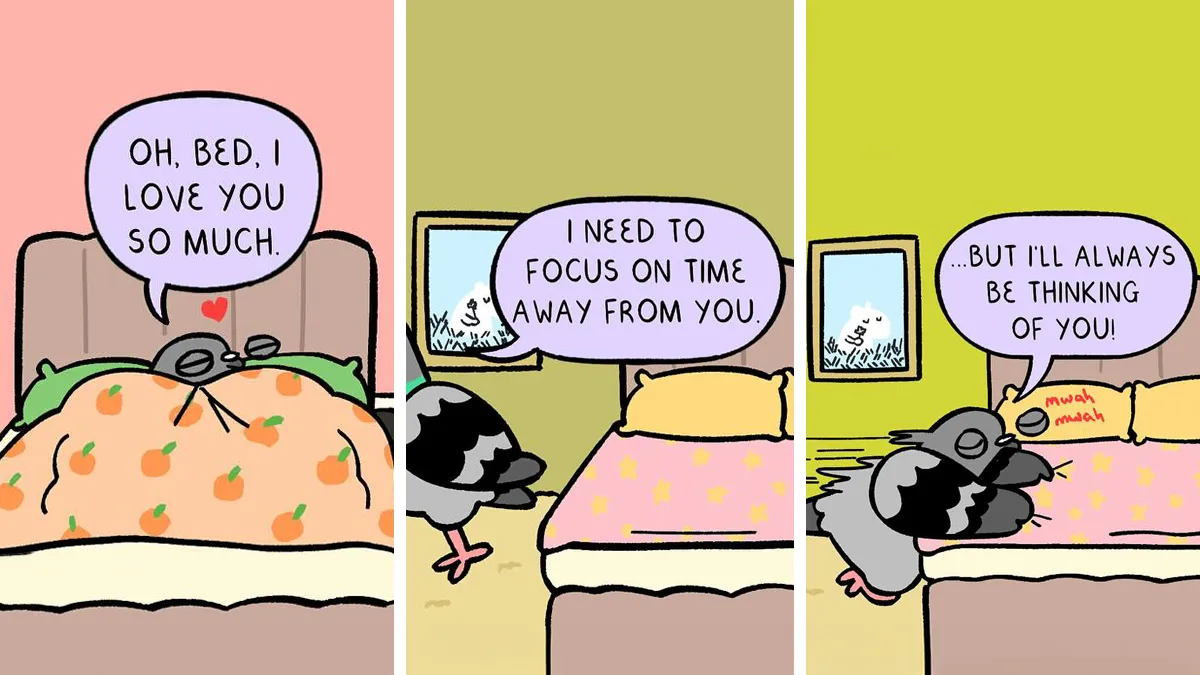 This Artist Turns Anxiety And Everyday Struggles Into Heartfelt Pigeon Comics (50 New Pics)