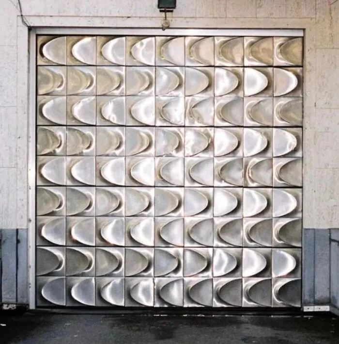 Sculptural Space Age Garage Doors, Brussel, Belgium, 70s Era