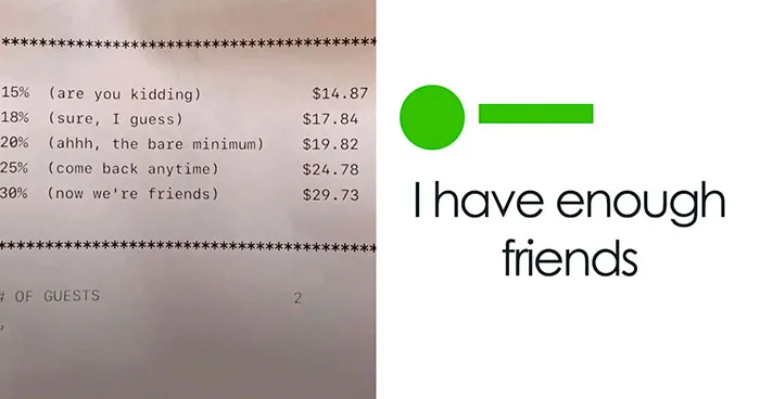 93 Ridiculous Tipping Stories That Left Customers Absolutely Fuming (New Pics)
