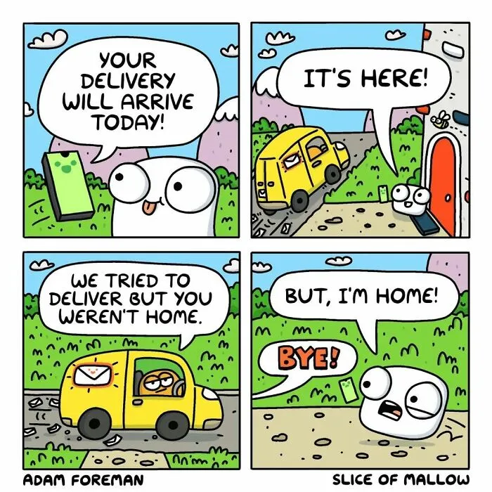 42 New Adorable Comics By Adam Foreman About A Marshmallow Dealing With The Ups And Downs Of Life