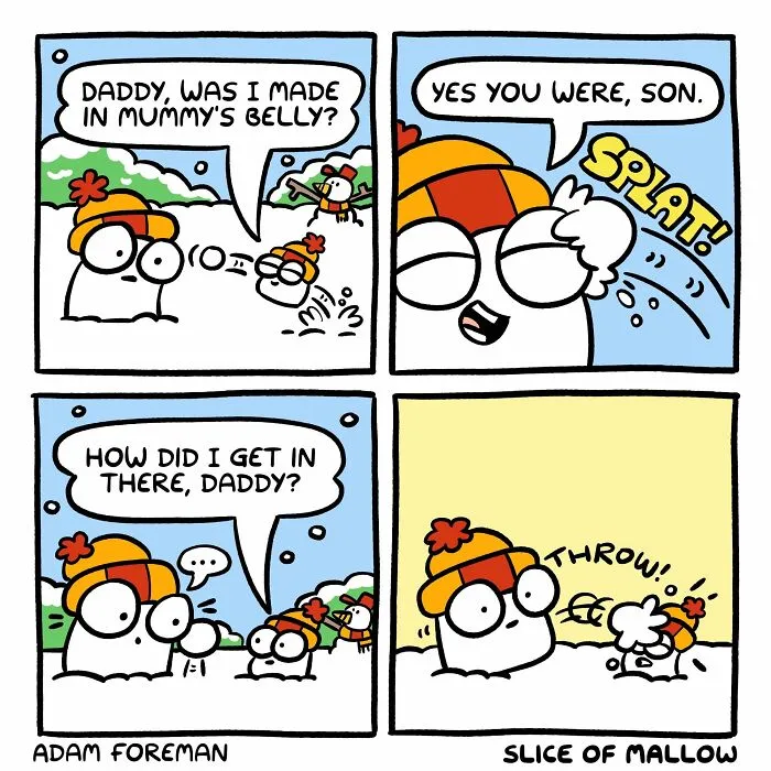 42 New Adorable Comics By Adam Foreman About A Marshmallow Dealing With The Ups And Downs Of Life