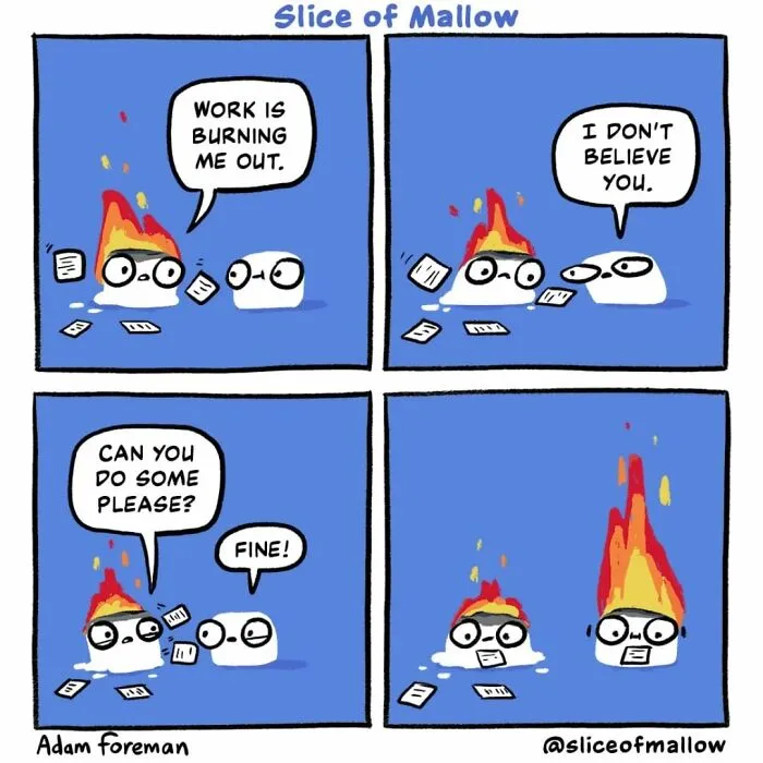42 New Adorable Comics By Adam Foreman About A Marshmallow Dealing With The Ups And Downs Of Life