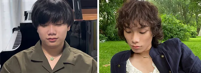 Side-by-side photo illustrating a man's transformation, showing how people changed for the better over time.