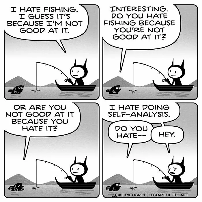 25 Cute Comics By Steve Ogden About A Tiny Character With A Huge Amount Of Confidence