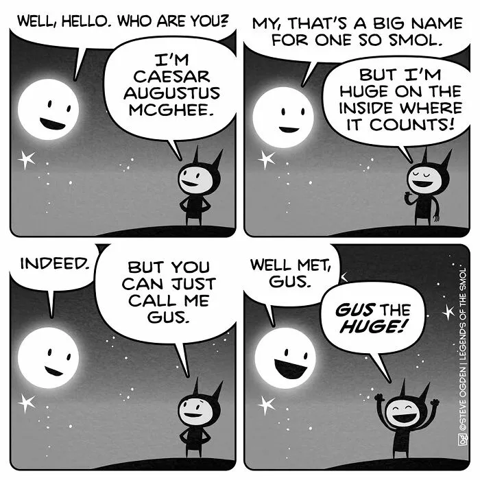 25 Cute Comics By Steve Ogden About A Tiny Character With A Huge Amount Of Confidence