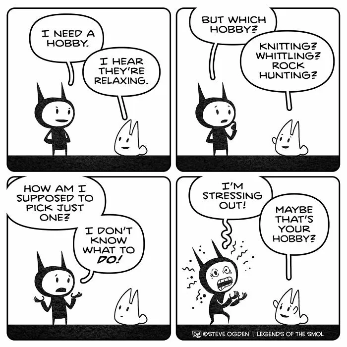 25 Cute Comics By Steve Ogden About A Tiny Character With A Huge Amount Of Confidence