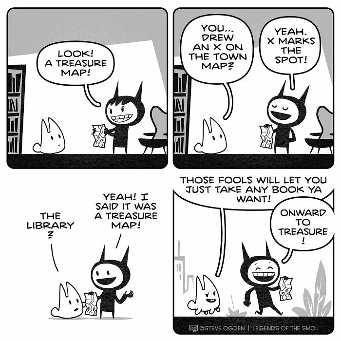 25 Cute Comics By Steve Ogden About A Tiny Character With A Huge Amount Of Confidence