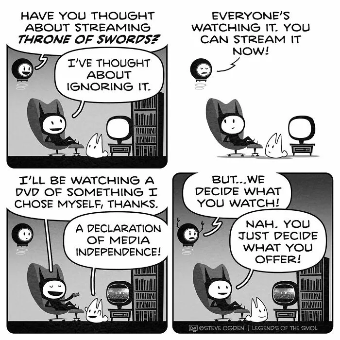 25 Cute Comics By Steve Ogden About A Tiny Character With A Huge Amount Of Confidence