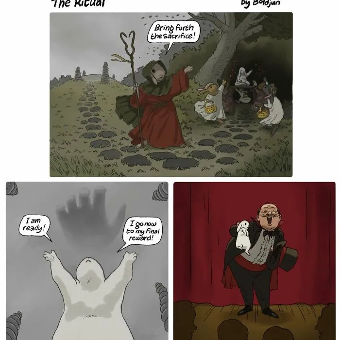 Dark Humor Meets Fantasy And Pop Culture In These 68 Comics By Boldjun