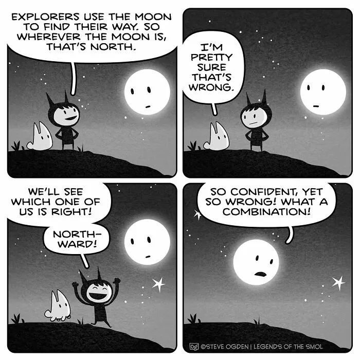 25 Cute Comics By Steve Ogden About A Tiny Character With A Huge Amount Of Confidence