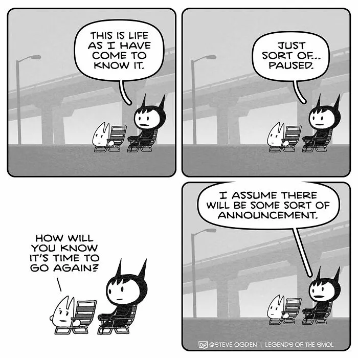 25 Cute Comics By Steve Ogden About A Tiny Character With A Huge Amount Of Confidence