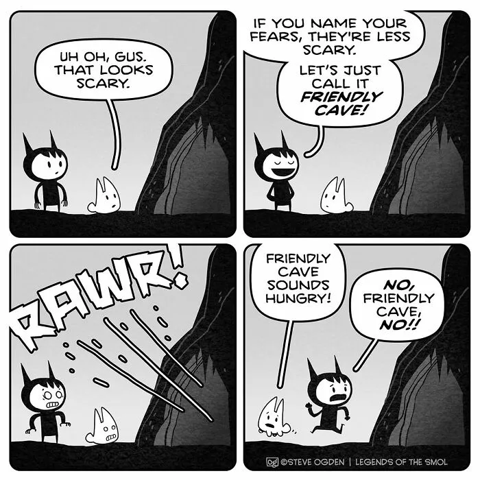 25 Cute Comics By Steve Ogden About A Tiny Character With A Huge Amount Of Confidence