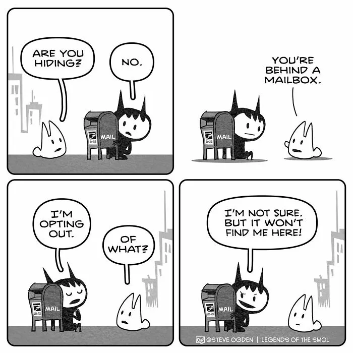 25 Cute Comics By Steve Ogden About A Tiny Character With A Huge Amount Of Confidence
