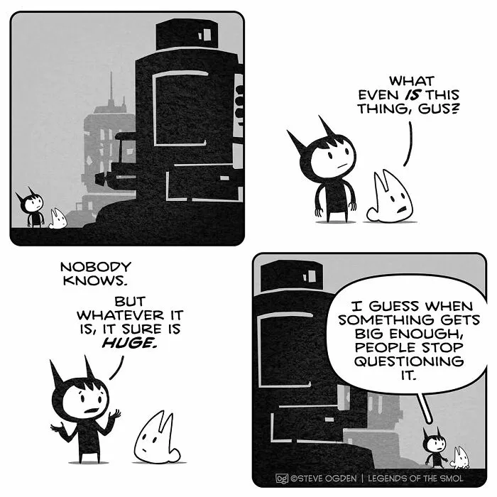 25 Cute Comics By Steve Ogden About A Tiny Character With A Huge Amount Of Confidence