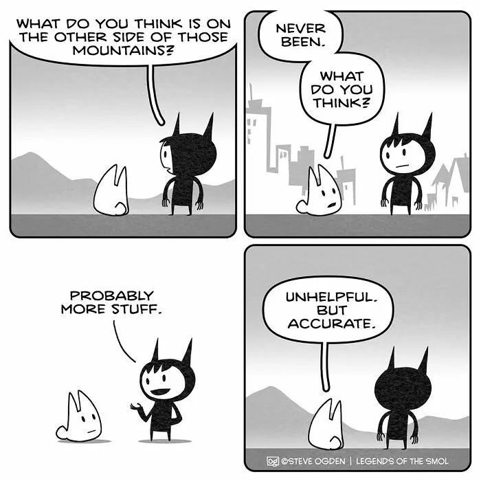 25 Cute Comics By Steve Ogden About A Tiny Character With A Huge Amount Of Confidence
