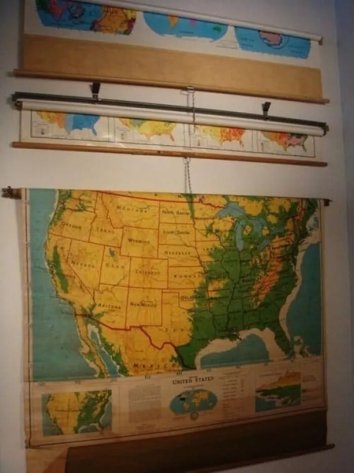 The Teacher's Pull Down Maps