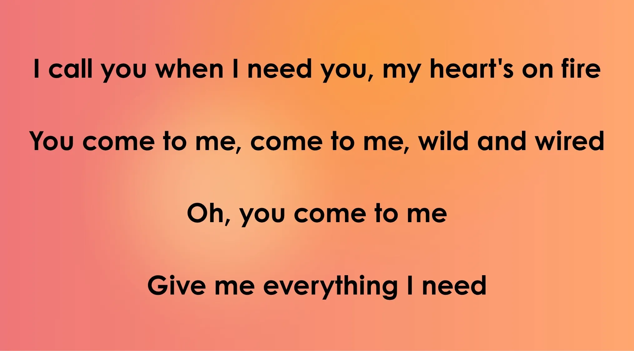 Opening lyrics from a 70s & 80s song to guess the artist in a lyrics quiz.