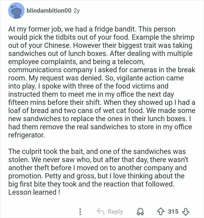 People Share Their Sad Office Food Thief Stories That Changed Them Forever