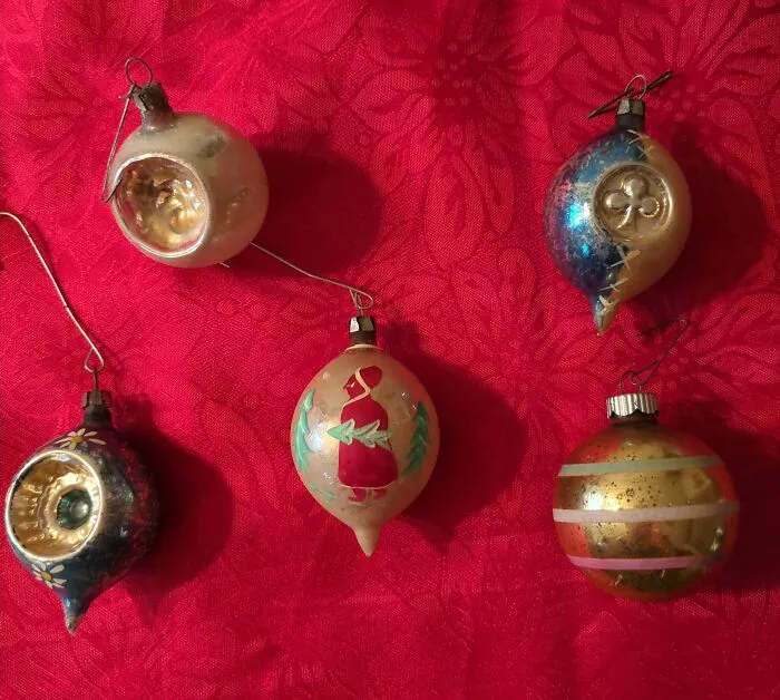 Collection Of My Great Grandmother's Old Christmas Ornaments