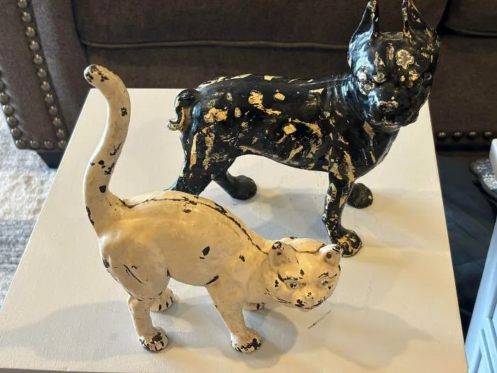 Pair Of Vintage Cast Iron Doorstops
