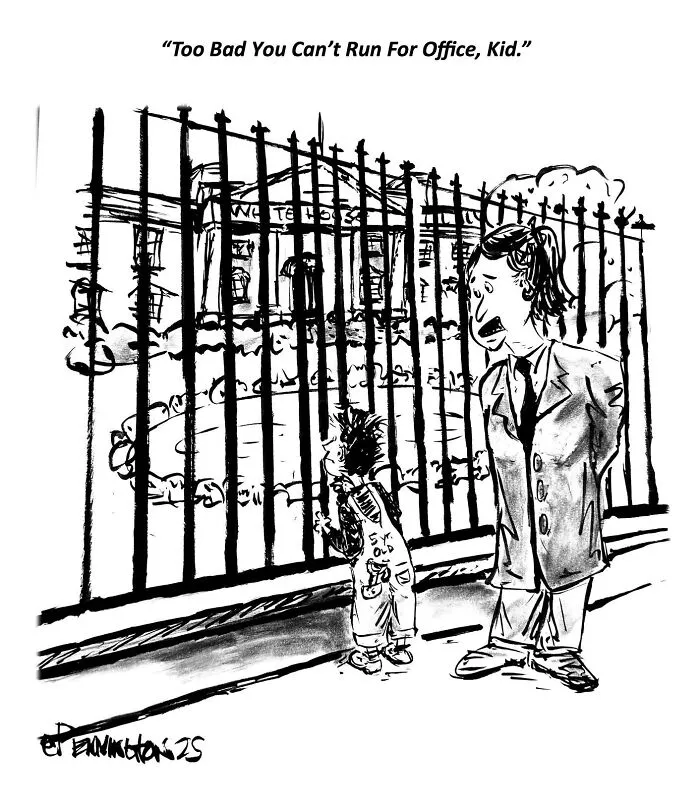 30 Cartoons That Poke Fun At AI, Corporate Culture, Politics, And Other Modern Absurdities