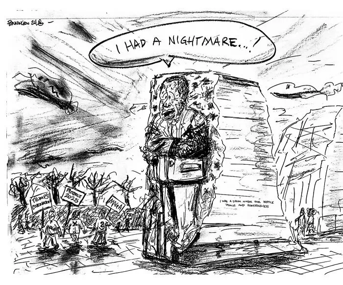 30 Cartoons That Poke Fun At AI, Corporate Culture, Politics, And Other Modern Absurdities