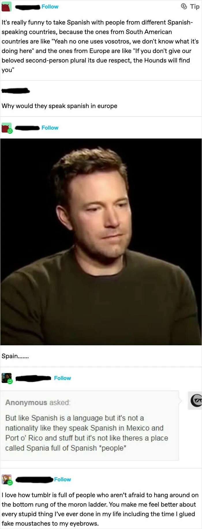 "But It's Not Like There's A Place Called Spania Filled With "Spanish" People"