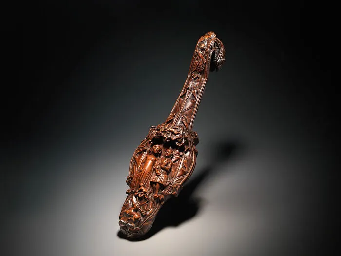 Rebecchino - Intricately Carved Musical Instrument, C 1420