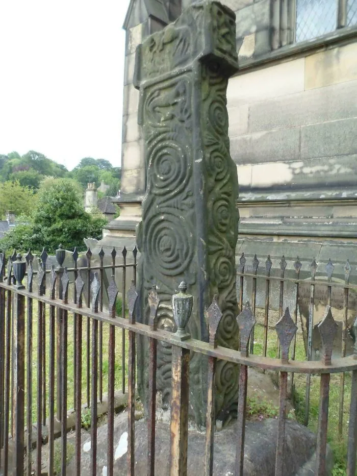 Saxon Cross, Bakewell, UK 700-800ad, Part Of One The Largest Collections Of Saxon Carvings