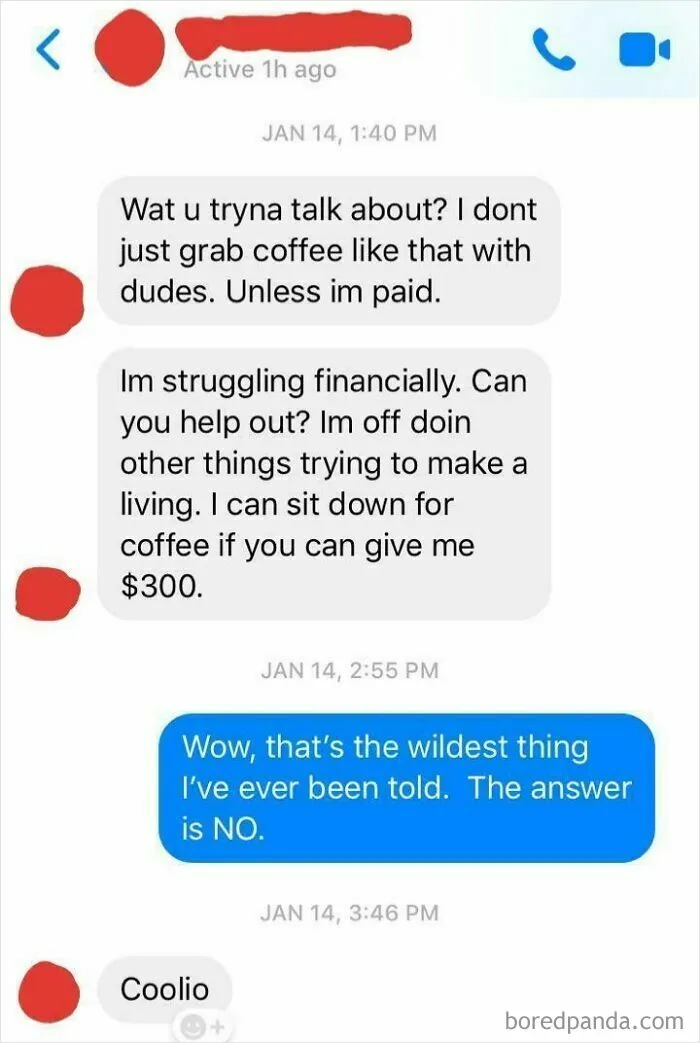 Asked A "Friend" For A Coffee When Visiting The City He's Living In A While Back And Was Amazed By His Response