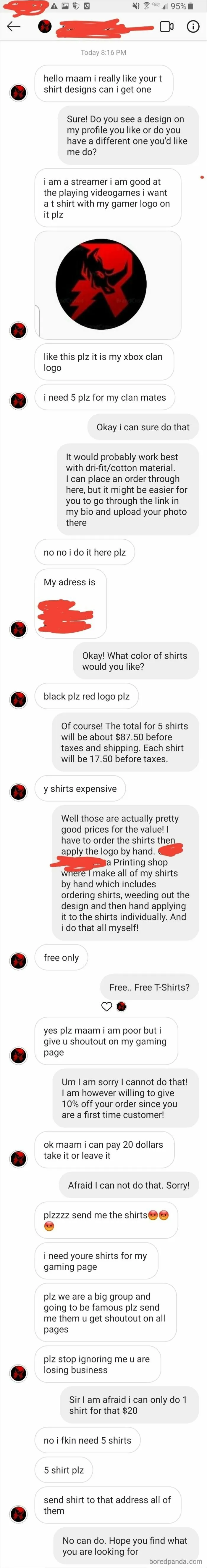 This Is My Friend Who Started A Small T Shirt Business A Few Months Aho
